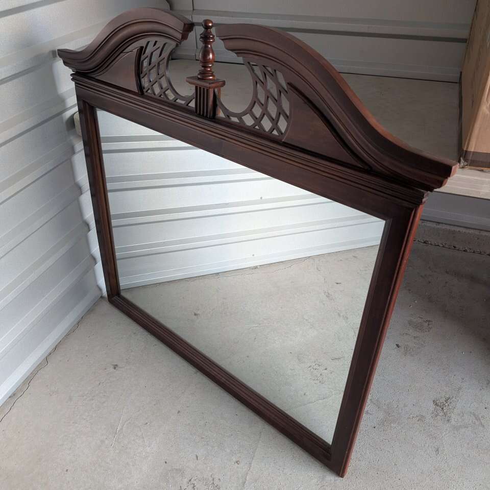 Beautiful Vintage Chippendale Style Large Mirror