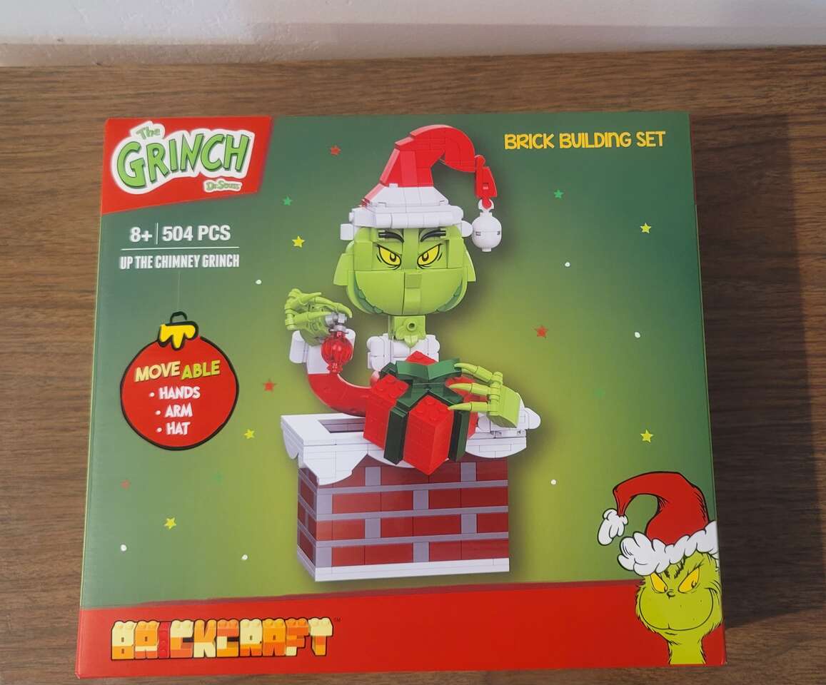 Christmas Grinch brick building set