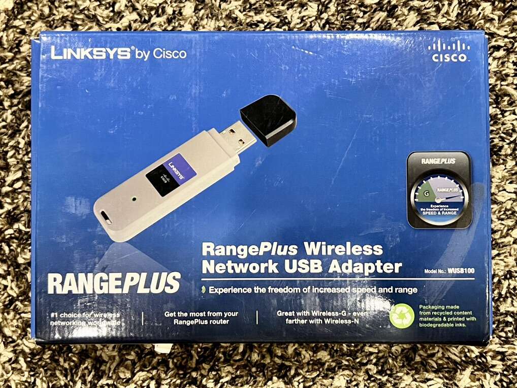 Linksys RangePlus Wireless Network USB Adapter NEW