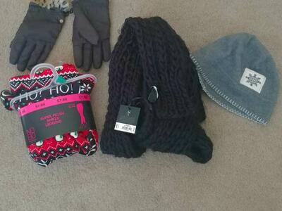 New Pajama pants and Vera Wang scarf