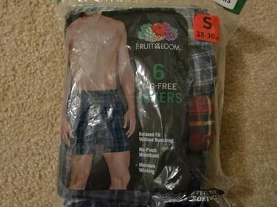 Fruit of the loom tag free boxers size 28-30