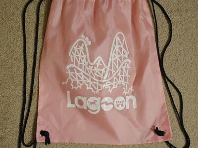 New Lagoon pink string backpack