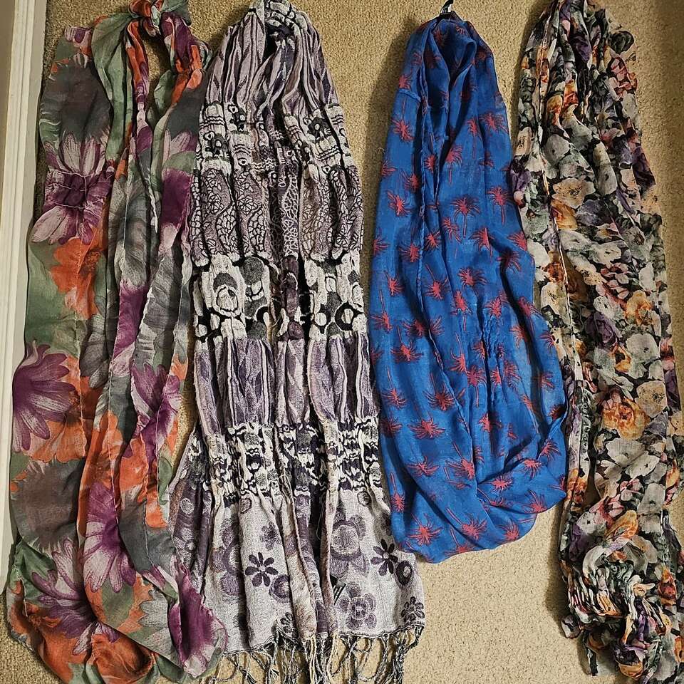 4 scarves for sale!