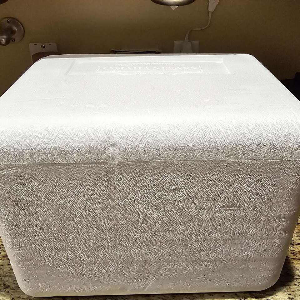 Styrofoam ice chest