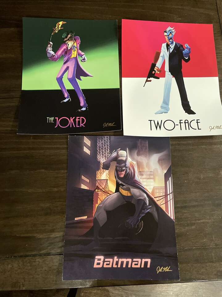 D.C Comics Wall Art Signed Prints (3)