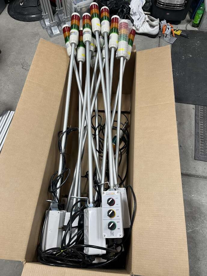 Andon tower light with 3-stack light