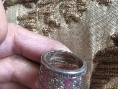 Real Silver Ring with purple in-lay (Macy's) 7.5