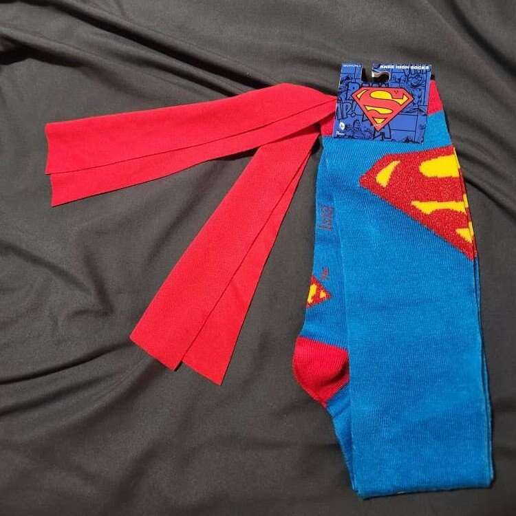 Vintage Superman  Knee high socks with capes