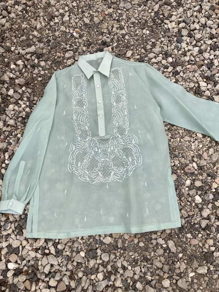 Green Barong Wedding Philipino Pineapple Shirt
