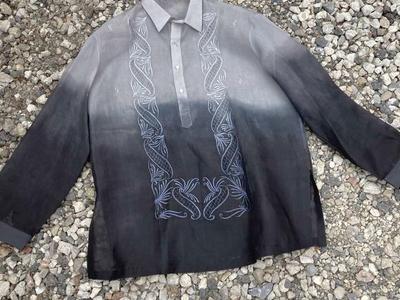 Black And White Barong Wedding Philipino Pineapple