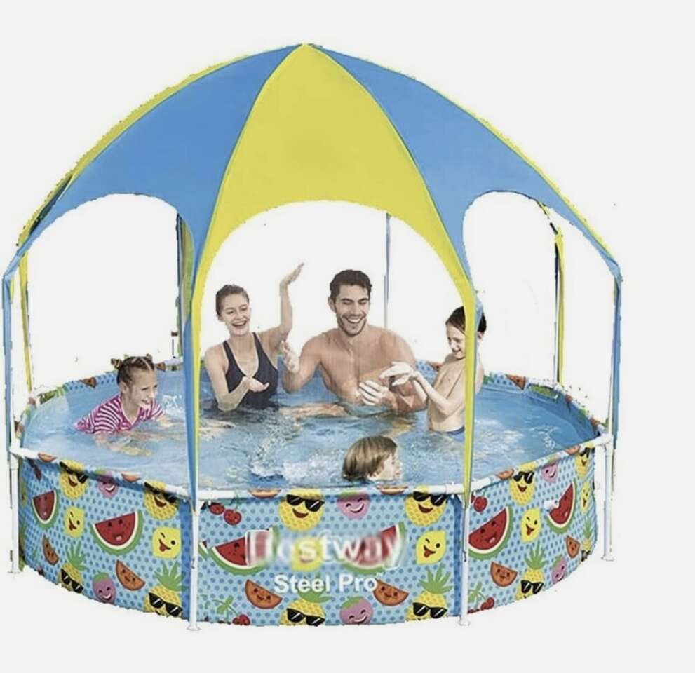 NEW Bestway 8ft Steel Pro Round Covered Pool