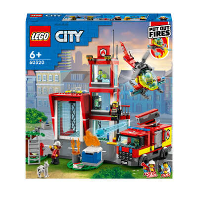 LEGO City Fire Station Set 60320 with Garage, Helicopter and Fire Engine