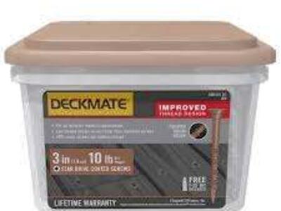 Deckmate 3in X 9ga /T-25 star drive coated screws 10lb box