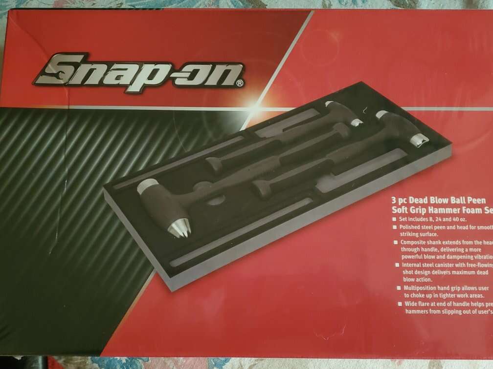 Snap-on 3 pc Ball Peen Soft Grip Dead Blow Hammers