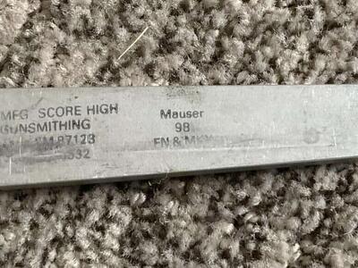 Benchrest Follower for 98 Mauser, FN, Mark V