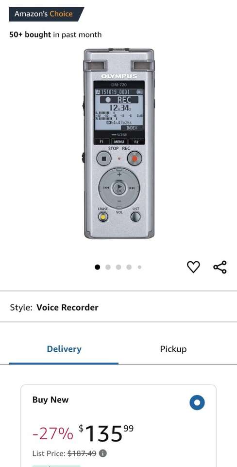 Olympus DM-720 Recorder