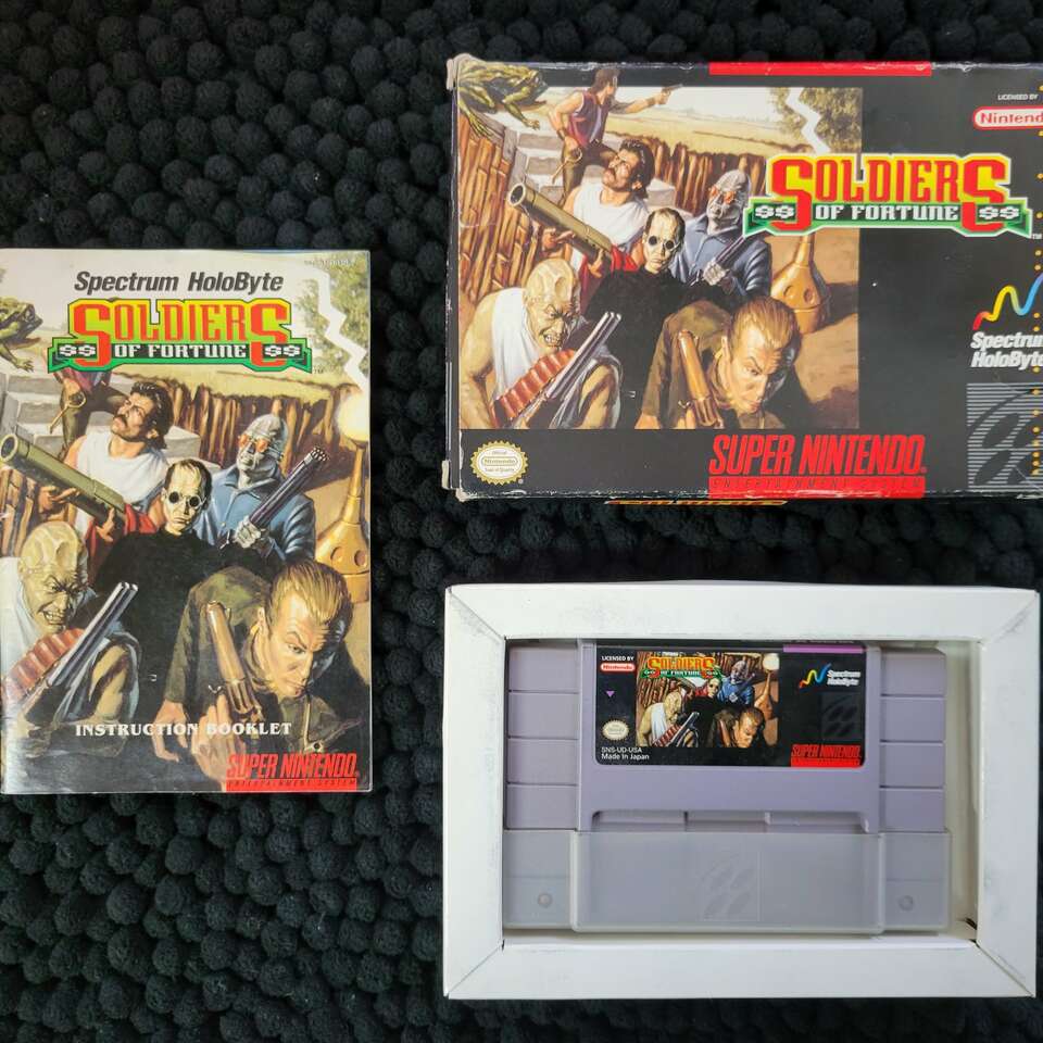 SUPER NINTENDO SOLDIERS OF FORTUNE NTSC USA USED C