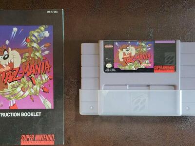 Taz-Mania (Super Nintendo SNES) Tested, Works.