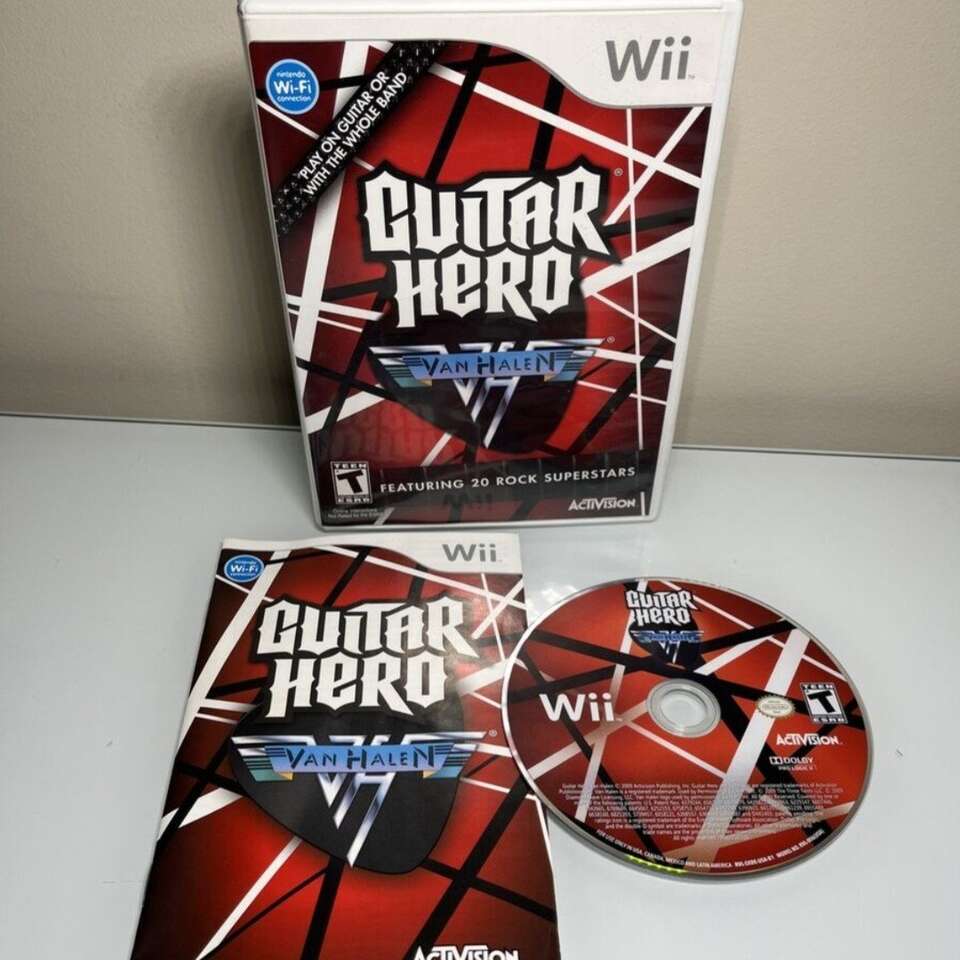 Guitar Hero Van Halen Wii CIB Complete Tested & Wo