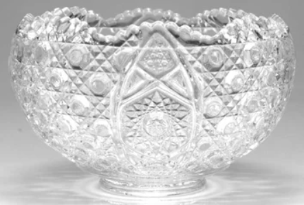 1950 Punch Bowl (Daisy and Buttons), 20 Matching Cups, and Glass Ladle