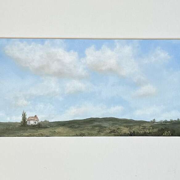 Original Oil Painting Panoramic Landscape