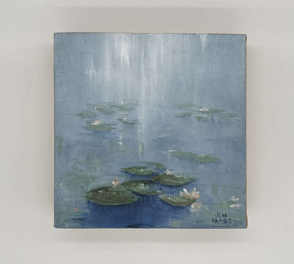 Original Impressionist Oil Painting On Block Canva