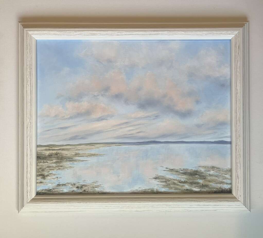 Framed 16x20 Original Seascape Oil Painting