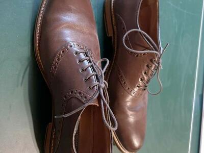 Ashton Grey Leather Oxford Dress Shoe Mens 13