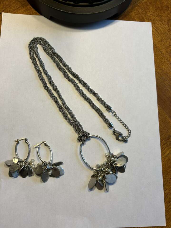 Jewel Kade Sterling Silver Pearl Earring Necklace