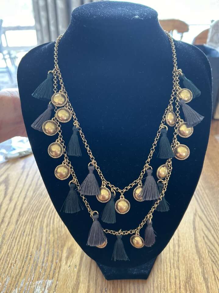 NWT J.Crew Brass Tassel Necklace