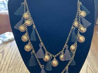 NWT J.Crew Brass Tassel Necklace