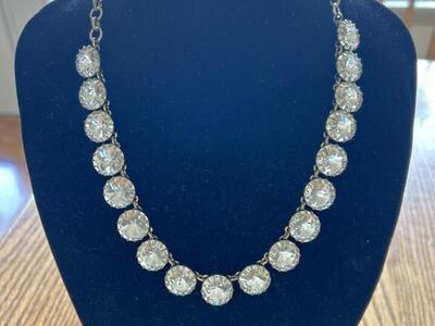 JCrew Brass Crystal Venus Flytrap Necklace