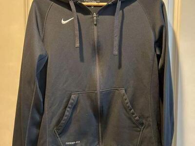 Nike Thermo Fit Black Zip Up Hooded Jacket Medium