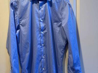 Perry Ellis Slim Fit Blue Dress Shirt 15.5 32/33