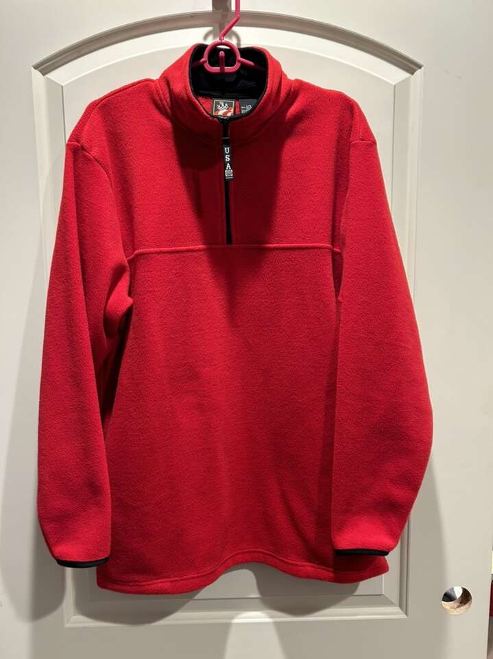 Vintage Olympic USA JCPenney Red Fleece Pullover