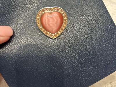 Heart Shaped Vintage Brooch Silver Tone