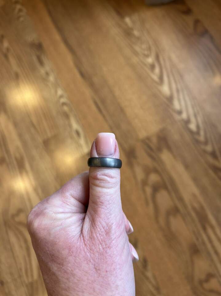 Classic Black Dommed 8mm Tungsten Carbide 8.5 Ring