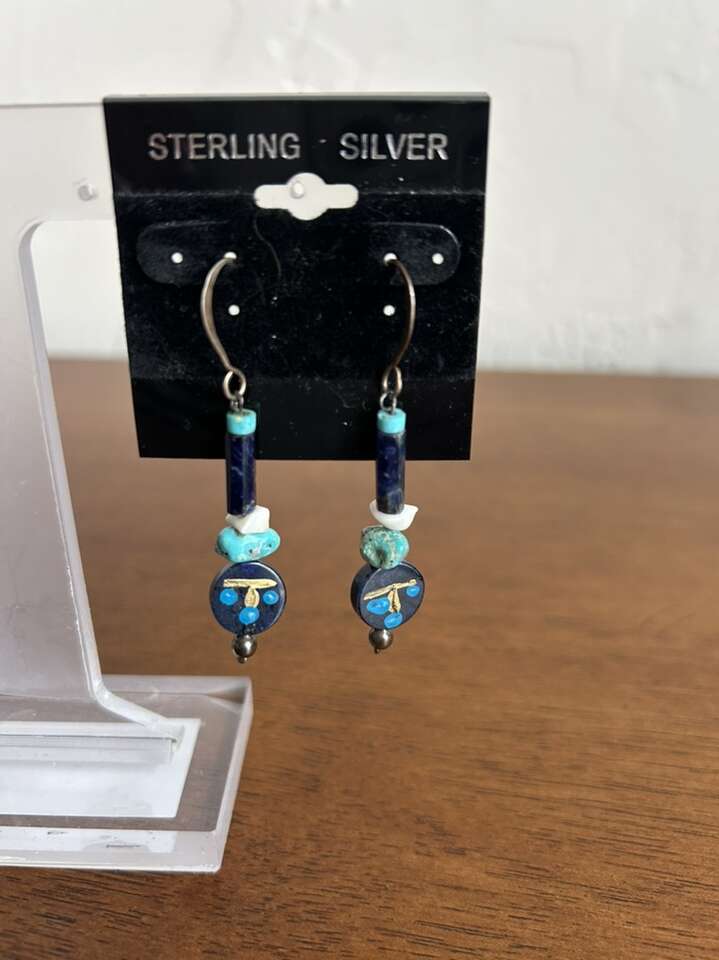 Sterling Silver Turquoise Stone Earrings