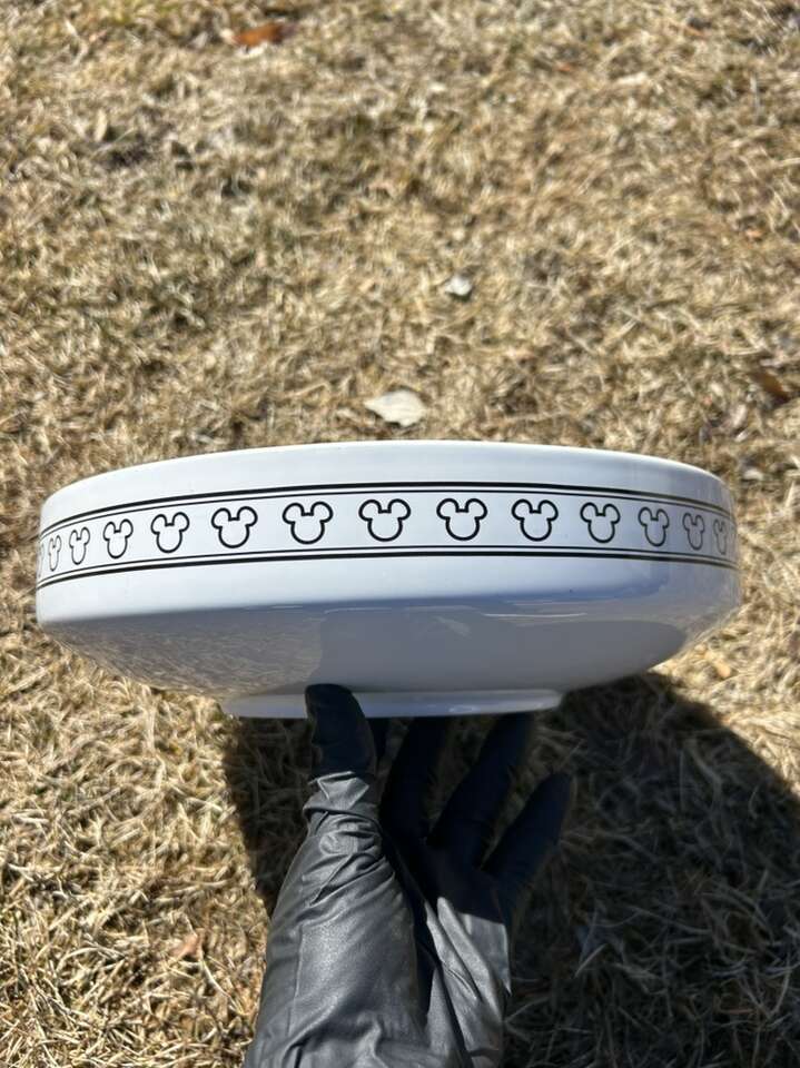 Disney Store Mickey Mouse Black White 12 Bowl