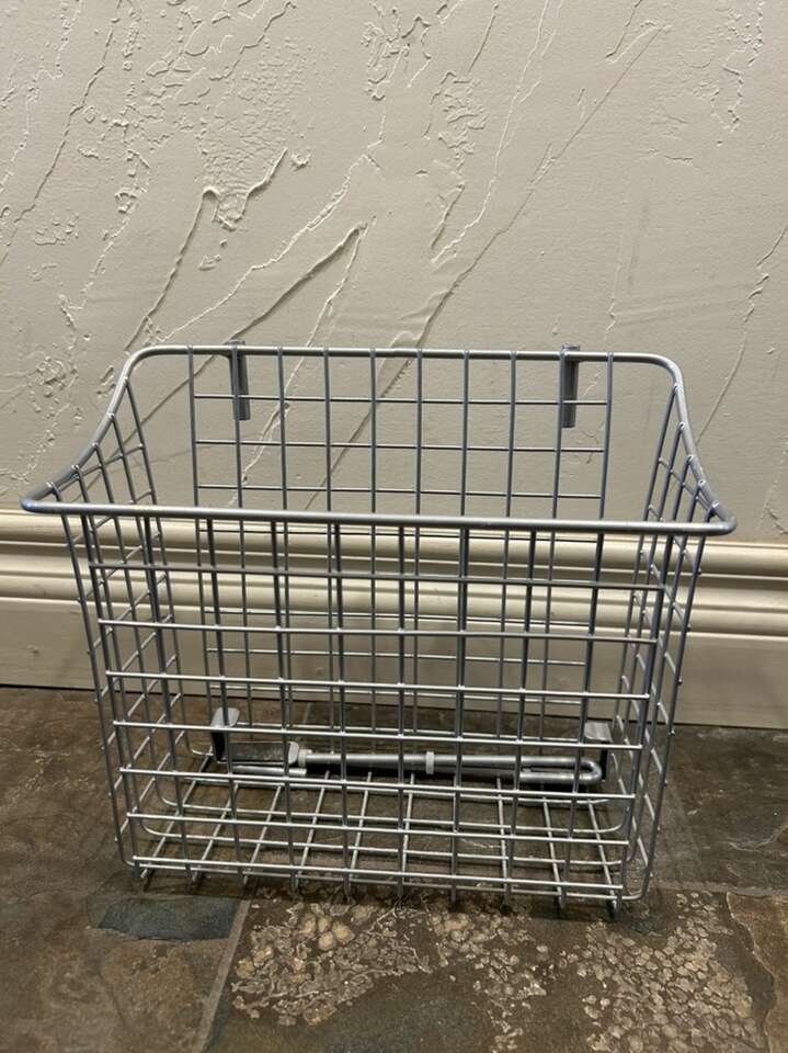 Matte Silver Over The Door Wire Basket