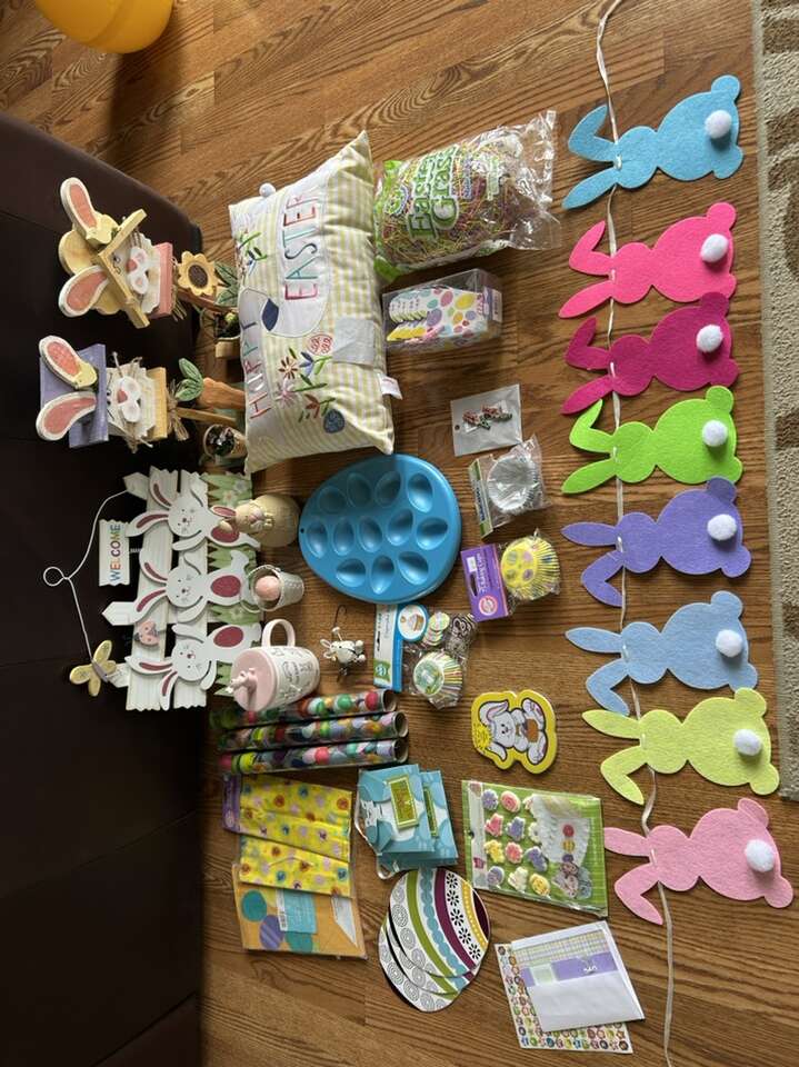 Easter Spring Decor Basket Stuff Earrings Pillow