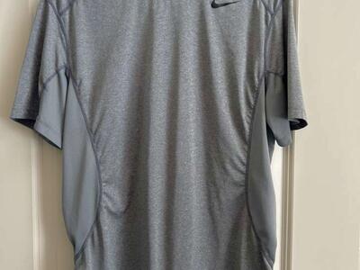 Nike Dri Fit Pro Combat Gray Black Mens Large