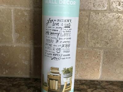 Wall Art - Adhesive Lettering - Love is Patient