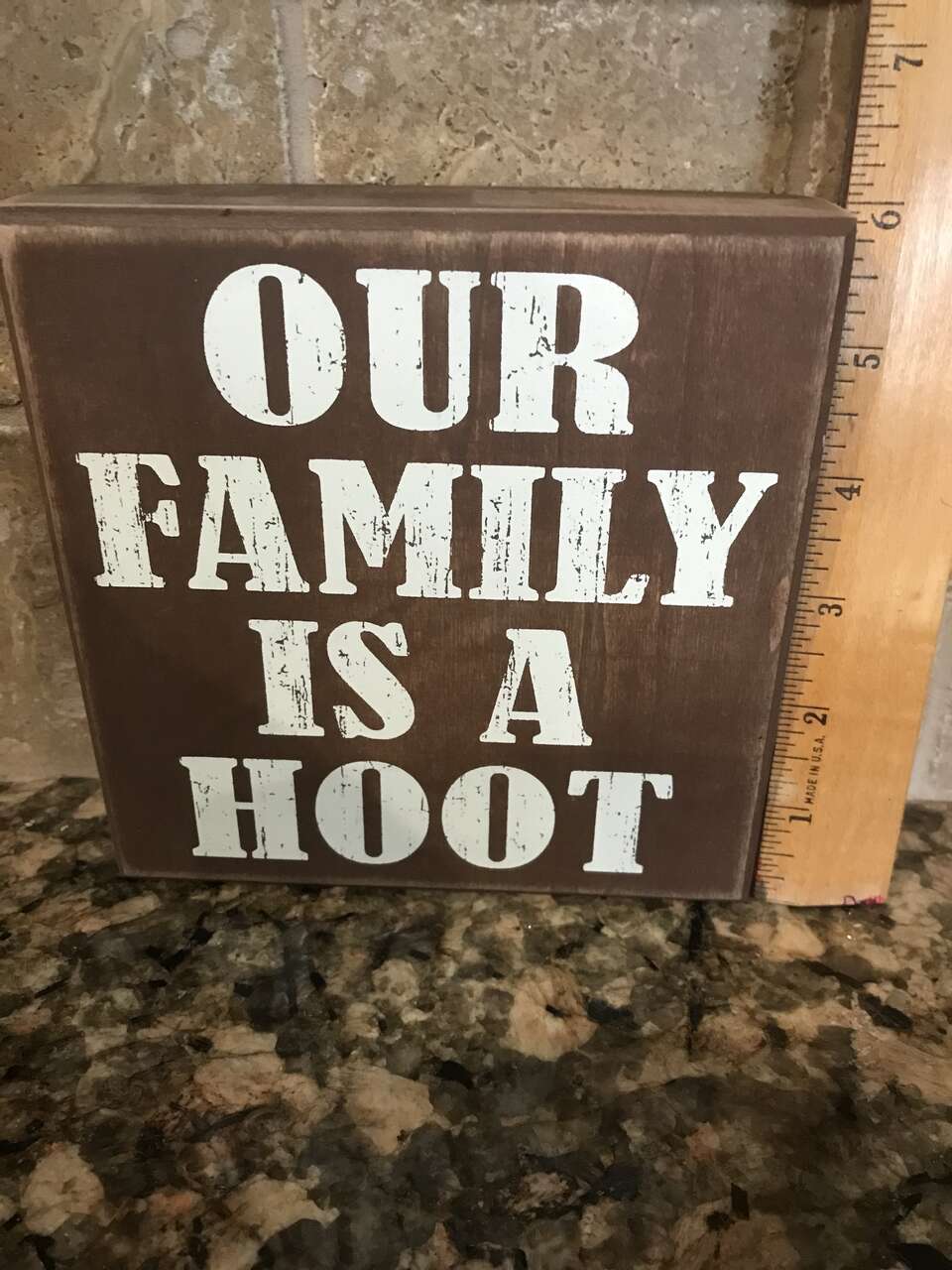 Home Decor Sign - Our Family is a Hoot