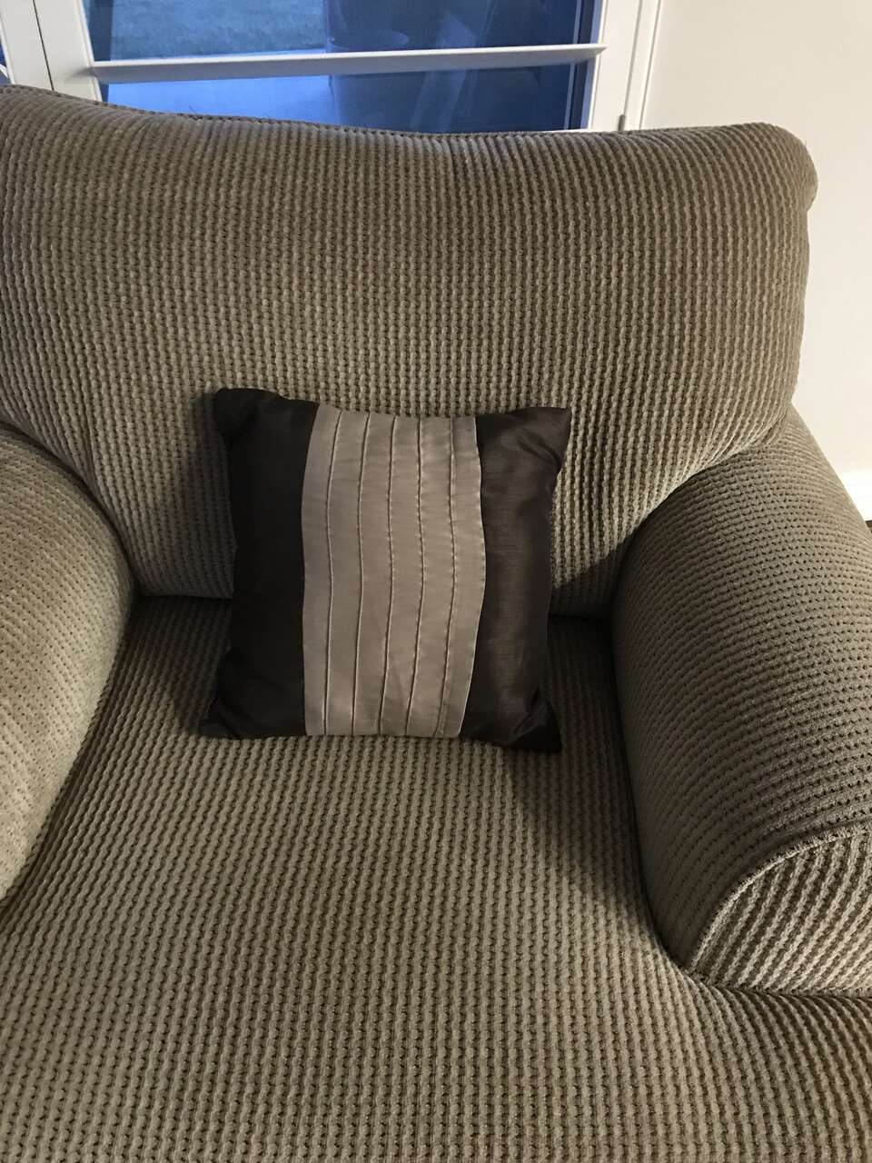 Dark Brown and Tan colored pillow size 14 x 14