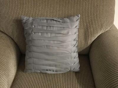 Gray colored pillow size 15 x 15