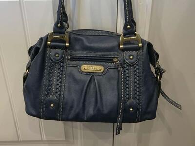 Women's Blue and Gold leather purse - BRAND (CHAPS)