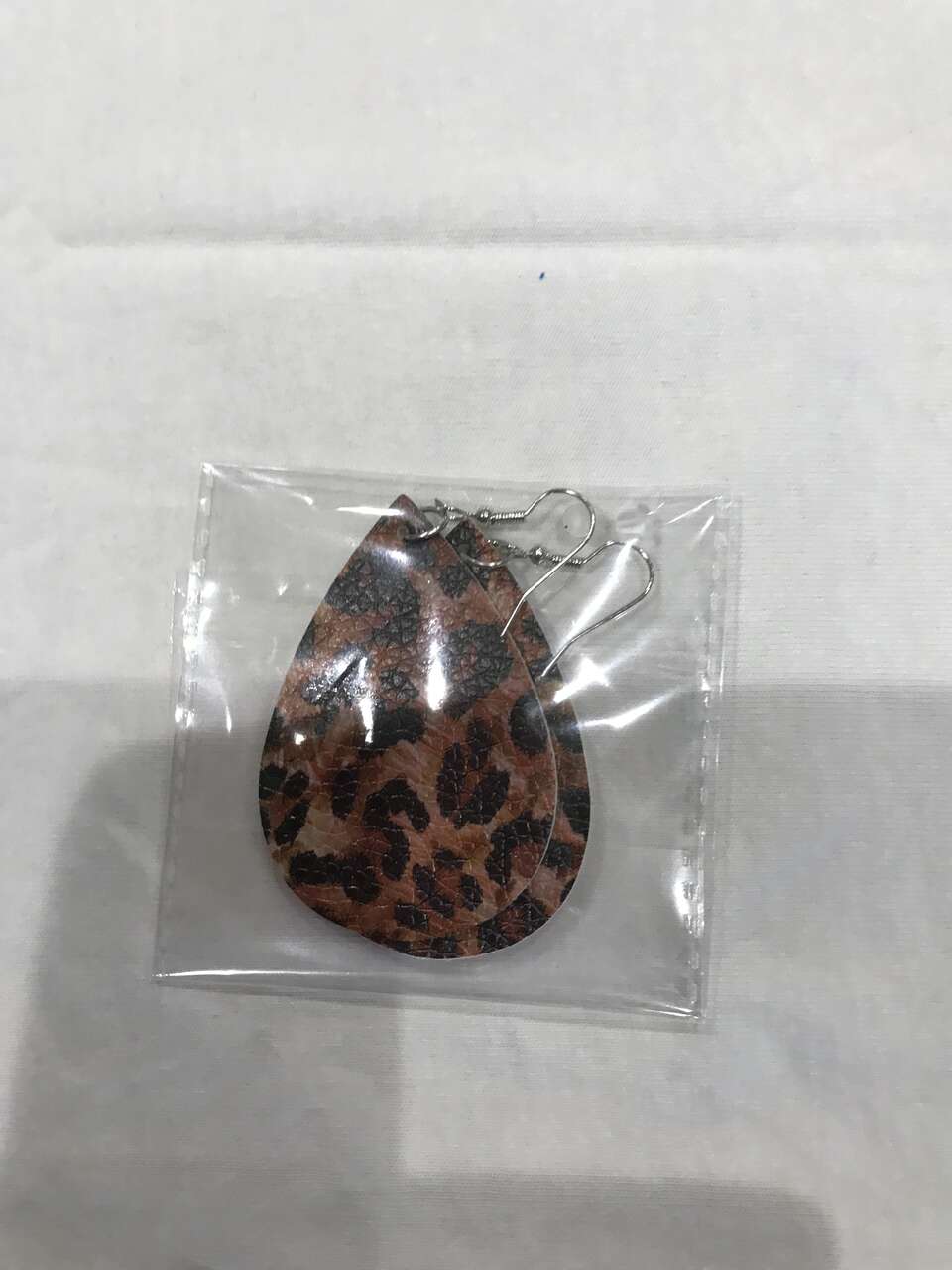 Leopard print design Earrings - colors black & brown - BRAND NEW