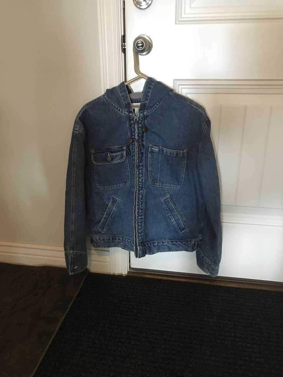 Women's Vintage Denim Hoodie Jacket - JONES WEAR SPORT