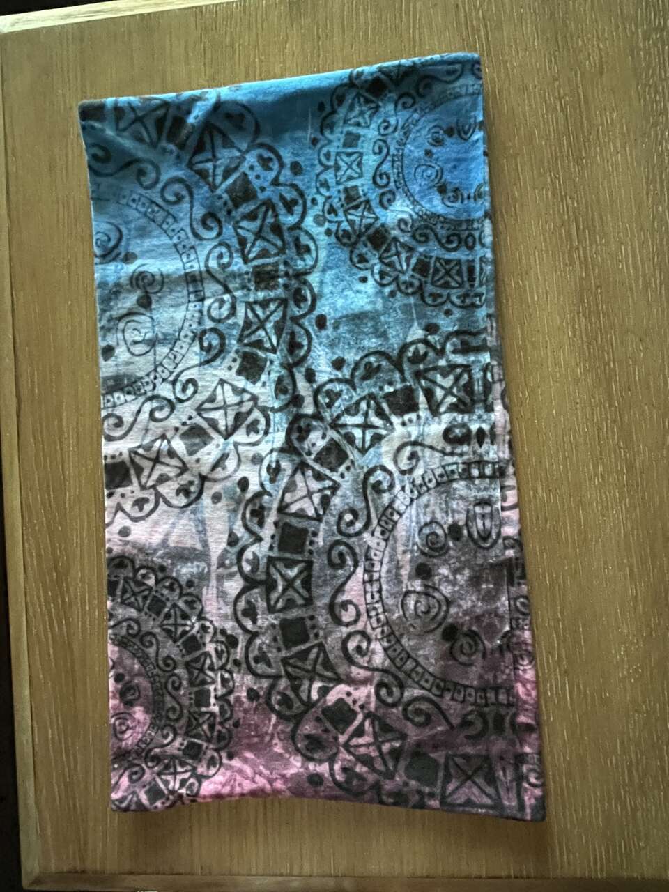 Motorcycle Neck Gaiter - Blue, Black and Purple design